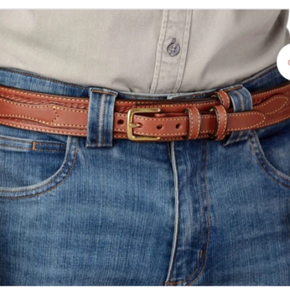 THE WALKER: CHESTNUT BROWN STITCHED BASKET WEAVE RANGER size 32” - Picture 4 of 11